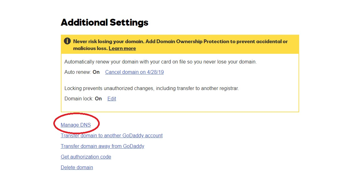 Nameserver Setting