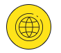 Globe icon for hosting services
