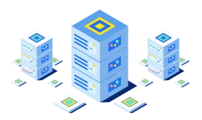 Hosting server package illustration