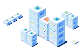 Server racks for a hosting package