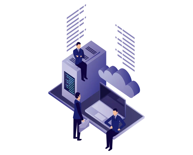 Person working with business hosting infrastructure